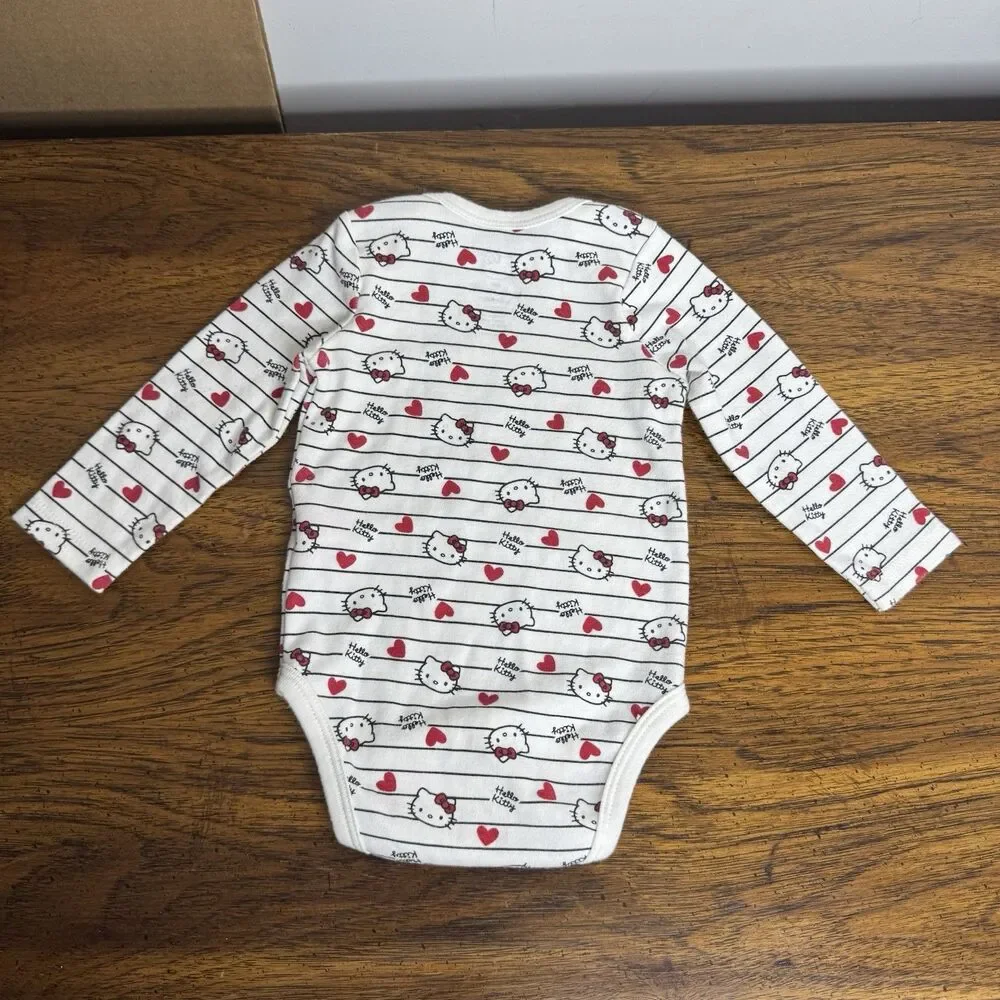 Hello Kitty Sanrio‎ 2024 One Piece Size 9M Months Long Sleeve Bodysuit